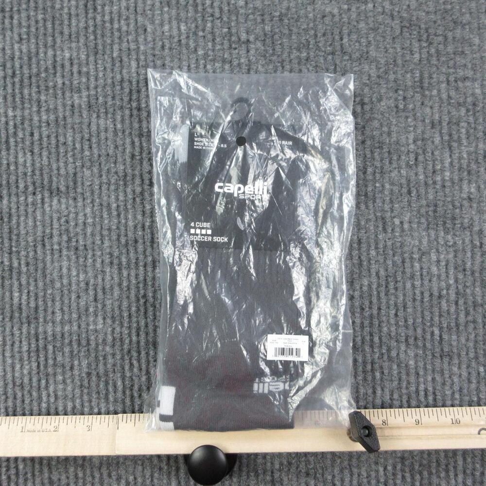 Capelli Sport Socks Mens L Gray Knee High Soccer Cushioned Arch Support NWT
